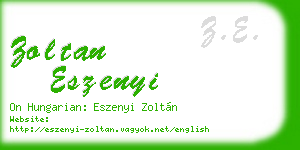 zoltan eszenyi business card